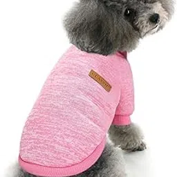 Lulala Dog Classic Knitwear Sweater, Fleece Coat only for Small Dog & Puppies, Warm Pet Dog Cat Clothes, Soft Puppy Customs (Light Pink-12 Inch)-picture-12