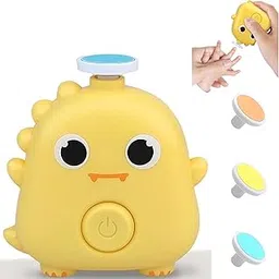 Electric Baby Nail Trimmer Kit Baby Nail Clipper – Ergonomic, Quiet Baby Nail File with 3 Safe Grinding Heads, Harmless Design for Infants’ Toenails & Fingernails Cartoon Shape (Yellow)-picture-29