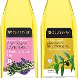 Soulflower Rosemary Lavender and Bhringraj Hair Oil, 225ml Each | Hair Growth, Strengthening & Nourishing Hair Roots | Pure, Natural and Coldpressed Hair Oil - Pack of 2-picture-17