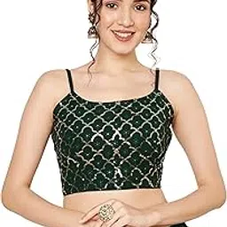 studio rasa Women's Georgette Embroidered Readymade Blouse for Festive Wedding Party-picture-11
