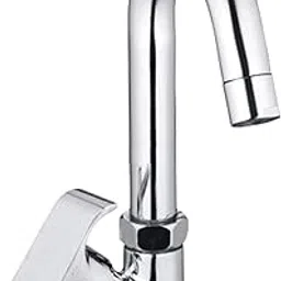 JAGGER Siya Swan Neck tap for Basin/Kitchen/wash Basin/Kitchen Sink/Bathroom with Foam Flow, Table/Deck-Mounted (Chrome Finished) Brass wash Basin taps for Kitchen with Free Flange and Teflon Tape-picture-32