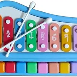 2-in-1 Baby Piano Xylophone Toy | 8 Colorful Keys with 2 Sticks | Non-Battery, Non-Toxic Musical Instrument for Toddlers | Educational Gift for Kids, Boys & Girls (Colour As Per Stock)-picture-24