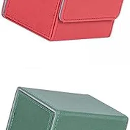 STYLEHEAVEN 2Pieces Card Deck Case Organizer Storage Box for Cards Red and Green-image-33