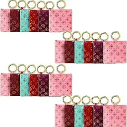 at ankit traders Traditional Embroidered Zipper Purse for Women | Return Gifts for Baby Shower, Haldi, Mehendi, Wedding | Multicolor Ethnic Pouch Set-picture-20