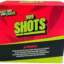 909 Shots Pre-rolled Cone Box, Slow Burning, Unbleaches rolling paper king size pre rolled King,Hand Crafted Paper Roll (Set of 54), Pack of 1 Box image 1