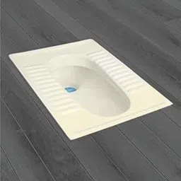 Latest Ceramic - (23" X17") Premium Designer Ceramic Sanitary Ware Indian Glossy Toilet/Orissa Pan for Bathroom for Home and Commercial Bathrooms (IVORY)-picture-60