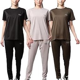 mack jonney Dryfit Lycra Solid Tracksuit Co-ord Sets for Women (Pack of 3)-DRYFIT_T_D10_BLK_GRY_L.GRY_006-P-picture-23