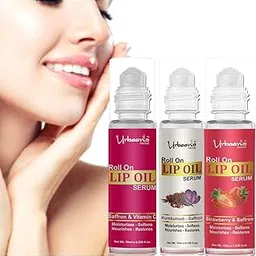 Urbaano Herbal Lip Serum Oil, Beetroot, Strawberry, Kumkumadi for Soft Nourished and Smooth Lips with Natural Herbs and Oils (Almond, Jojoba) Pack of 3 - (10mlx3 = 30ml)-image-51