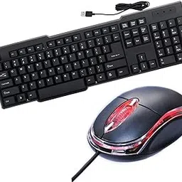 Black USB Wired Keyboard & Mouse, Combo for Laptop, PC and USB Support Devices with 3 LED Indicators & high Precision 1000 DPI Optical Mouse-picture-39