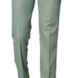 Men's Formal Dress Pants, Sage Green Slim Fit Trousers, Business Casual Office Wear-picture-22