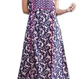 nihsamah Cotton Nighty for Women — Printed Stylish Night Gown, Comfortable Sleepwear Long Nightwear, Maxi-picture-33