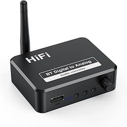 Tobo 192KHZDigital to Analog Audio Converter 5.2 Bluetooth Receiver DAC Wireless Audio Adapter with Optical/Coaxial to 3.5mm Audio Output for TVs, Game Consoles, CD Players, MP3 etc. (TD-BT5.2B35S)-picture-37