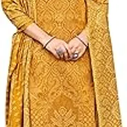 rosaniya Unstitched Woolen Digital Printed Winter wear suits for women with Shawl (SANIY1003_Mustard Yellow)-picture-47