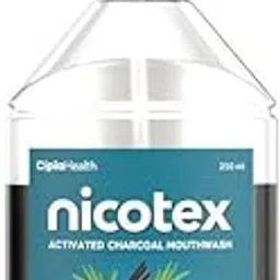 Cipla Nicotex Activated Charcoal Mouthwash | Tea Tree Oil And Menthol | Ultra Freshness With Mild Taste | For Healthy Gums And Teeth | No Sugar | Fluoride Free | 250Ml-picture-28