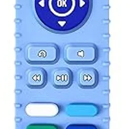 GLUN® BPA Free Silicone Remote Shape Teether For Growing Babies, Pack of 1 Blue Colour Remote Teether for 6 To 12 Months Baby, Helps Biting Skills Development, Colour & Shape Recognition, Toys For Babies-picture-20