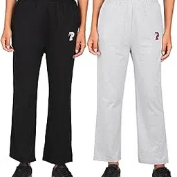 paavki Women's PC Cotton Regular Fit Solid Lowers, Joggers, Track Pant, Pajama with 2 Side Zip Pockets | Ideal for Night Wear & Comfort Wear - Pack of 2-picture-24