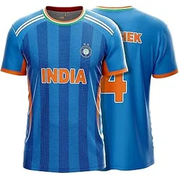 yourjersey Unisex Customized and Personalized Indian Blue Regular Fit Jersey with Name & Number 2024-picture-13