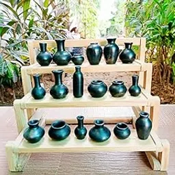 Miniature Polyresin Matki (Black, Set of 5)-picture-13