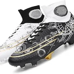 yangtaozi Men's Soccer Shoes Cleats Professional Fg/Ag High-Top Football Boots Breathable Athletic Football Training Sneakers for Outdoor Indoor-picture-12