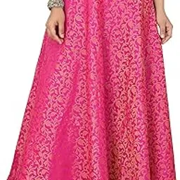 studio shringaar Women's Readymade Banarasi Brocade Maxi Skirt Lahenga Ghaghra.-picture-31