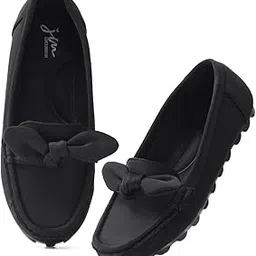 Women's Comfortable Slip-On Flat Loafers with Bow Detail Stylish Design-image-4