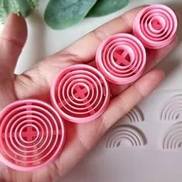 Polymer Clay Earing Cutter, Embossed Circle Jewellery, Clay Earring Making Tools, DIY, Set of 4 PCS-image-55