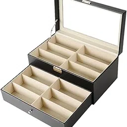 atorse Eyeglass Case Organizer Sunglasses Storage Organizer for Collector Men Women black-picture-14