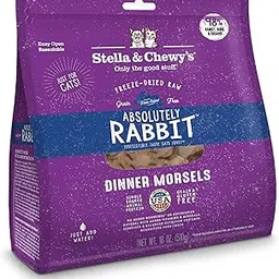 Stella & Chewy's Absolutely Rabbit Dinner Morsels Freeze Dried Raw Cat Food, Grain-Free, 18oz Bag-picture-20