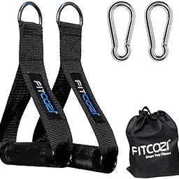 FITCOZI Aluminum Alloy D Handles with Carabiner Hook & Carry Bag – Ultimate Gym Cable Attachments for Home & Commercial Gym (Black)-picture-23
