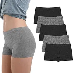 laleste Cotton Boyshort Underwear for Women Boy Shorts Panties Boxer Briefs Panty 5Pack-picture-42