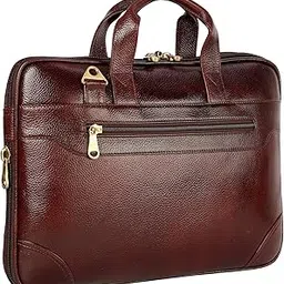 hyatt leather accessories Natural Leather Laptop Briefcase Messenger Shoulder Bags for Men's Office 16 inch 18 Litres Capacity (Dimension-L-16 X H-12 X W-2 Inch) (Weight-1 KG/1000 GR)-picture-11