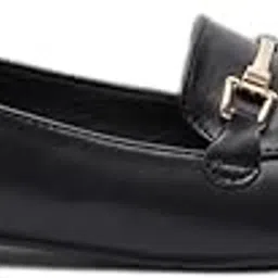 shoexpress Womens Solid Slip-on Loafers with Metal Accent Loafer-picture-22