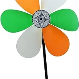 RSAAUD® Tricolor Pinwheel, 3D Tri Color Decoration/Flag Decoration Pinwheels Outdoor Wind Spinners Yard Garden, Lawn Pinwheels Bulk Colorful Flower Windmill Decorative (Tricolor Pinwheel)-picture-25