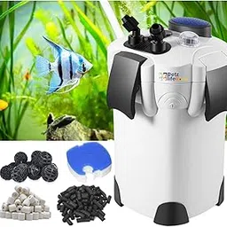 Sun-Sun Multi Stage Aquarium External Outside Canister Filter & Filter Media Set (Carbon, Ceramic Ring & bio Ball) (HW-304B | 55W | 2000L/H | H.max-2.5M | Size-290 * 290 * 485mm) with 9W UV Lamp-picture-32