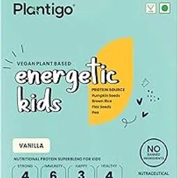 Plantigo Vanilla Flavor Health Drink for Kids, 500 Gms | Kids Protein, Growth & Brain Health Supplement | Vegan Plant Based Kids Health Drink | Protein Powder For Kids-picture-29
