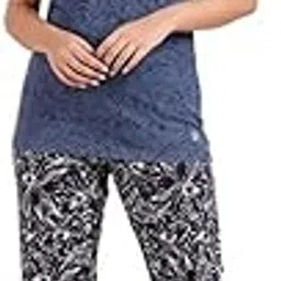 smilera Women’s Pyjama Set | Pure Cotton Top & Capri Set | Soft, Breathable, and Comfortable Nightwear for Women | Casual Sleepwear-picture-42