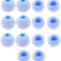 Frankz Premium Silicone Rubber Earbuds Tips 14, Eartips, Earplugs, for Earphones and Bluetooth Earphones Medium Size (14 Pcs (7 Pair), White Blue)-picture-31
