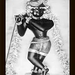 Shri Radha Raman Lal Vrindavan Real B&W Photo Frame Size 13.5X19.5 Inches-picture-17