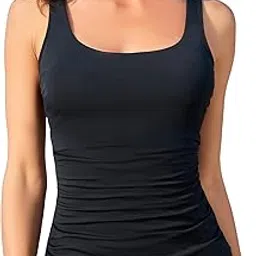 aqua eve Tankini Tops for Women Swimwear Top Only Tummy Control Bathing Suit Top No Bottom Modest Swim Top-picture-11