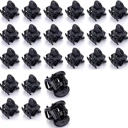 CHIROGRAPHY 12 PCS Mini Hair Claw Clips - Small Non-Slip Plastic Jaw Clips for Women and Girls, Tiny Black Hair Clamps for Everyday Hairstyles, Secure Hold and Daily Styling-picture-34