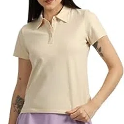 Women Cotton Regular The Last Tee | Stays New for 750+ Days |10X Durable Polo Neck Tee | T-Shirt | Short Sleeves | Hip Covering-image-29