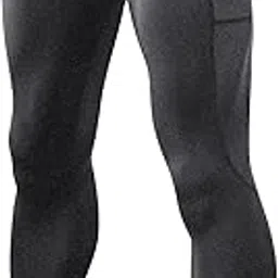 aixing Men Sports Pants Elastic Waist Side Pockets -Wicking Stretchy Tights Running Weightlifting Athletic Leggings-picture-21