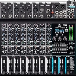 HAYDEN HY-8FX 10-Channel DJ Audio Mixer with 99 DSP Reverb, 7-Band EQ, USB, Bluetooth, 48V Phantom, One-Click Mute – Pro Sound Console for Recording, Stage, Studio, and Live Performance-image-38