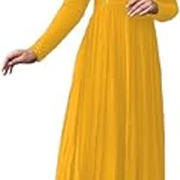 Women's Ankle Length Georgette Anarkali Kurta with Mirror & Embroidery Work, 54" Inch Floor Length, 3.5 Meter Flare, Designer & Comfortable for Any Occasion-picture-19