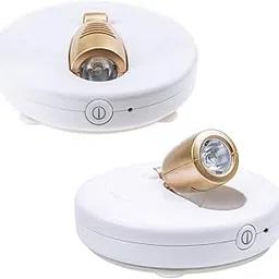 HONWELL Wireless Battery Operated LED Wall Stick Spotlight with Perfect Adjustable Direction for Artwork Decoration for Touch Closet, Hallway, basement Entrances (White) image 1