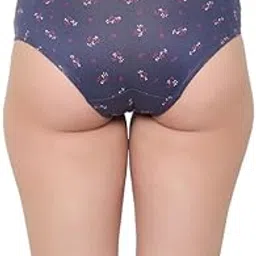 Women's Floral Print Cotton Mix Hipster Panty, XXL Multicolors, Comfortable Underwear 3 Qty Set.-picture-16
