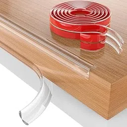 ZILDERO 6-Meter Silicone Edge Protector Strip, Baby Proofing, Pre-Tape Adhesive Corner Protectors for Furniture Bumper Against Sharp Corners for Cabinets, Tables, Stair Drawers (6Meter)-image-1