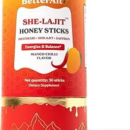 Better Alt She-Lajit Honeysticks for Women| Natural Energy & Vitality Support | With Shatavari, Shilajit, Saffron & Organic Honey | 85+ Essential Minerals & Fulvic Acid | 30 Sticks-Mango Chilli Flavor-picture-34