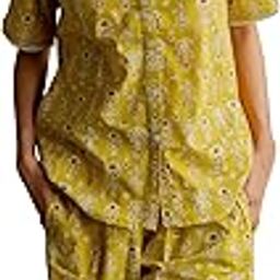 mirchi fashion Cotton Women's Relax Fit Cotton Jaipuri Floral Printed Night Wear 2 Piece Pajama Set with Plazzo-picture-5