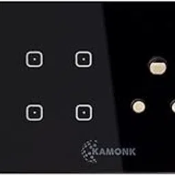 Kamonk 4 Module Custom Plate: (4 Gang x 1 unit) + (Socket x 1 unit) | Compatible with Alexa, Google Assist., Siri Shortcuts-picture-15